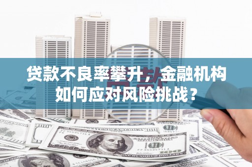 柞水贷款不良率攀升，金融机构如何应对风险挑战？