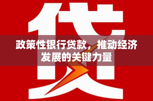 柞水政策性银行贷款，推动经济发展的关键力量