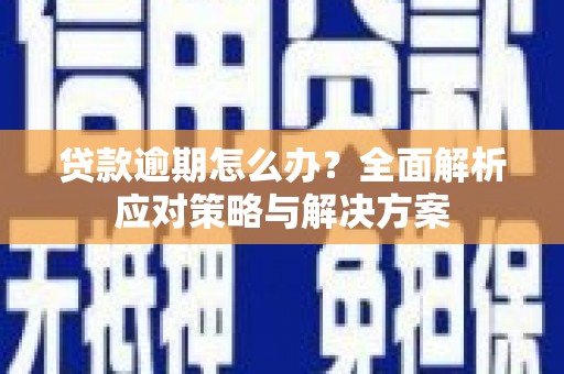 柞水贷款逾期怎么办？全面解析应对策略与解决方案