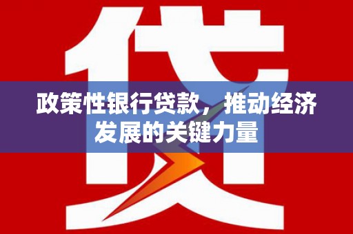 柞水政策性银行贷款，推动经济发展的关键力量