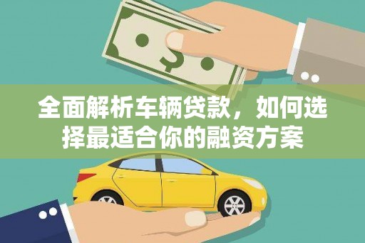 柞水全面解析车辆贷款，如何选择最适合你的融资方案