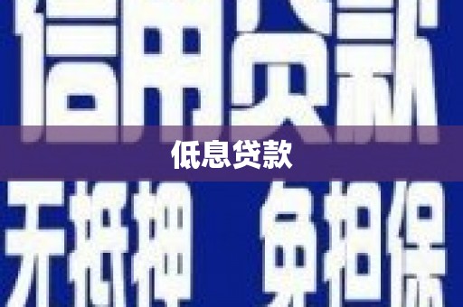 柞水低息贷款