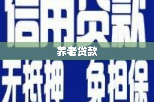 柞水养老贷款